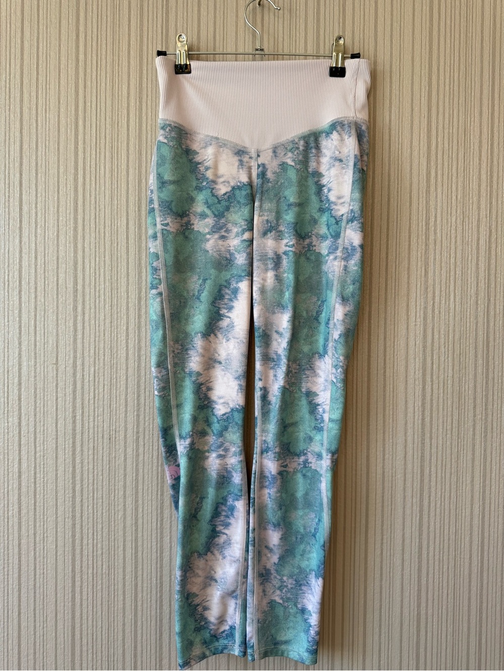 NWOT - The North Face Kids Green and White Tie-Dye Leggings